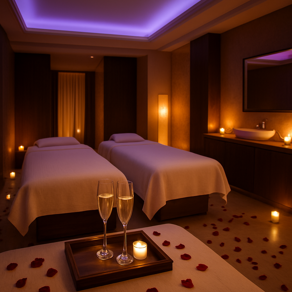 Luxury couple's spa suite